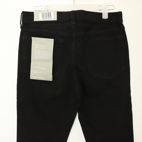 Everlane The Slim Fit Jean 31x30 Black High Stretch Cotton NWT B38 - Picture 4 of 6
